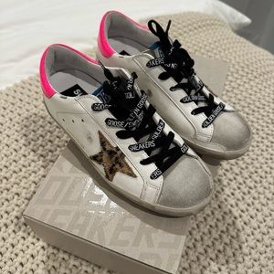 SOLD Authentic Golden Goose Superstar Classic Leather Leopard Sneakers